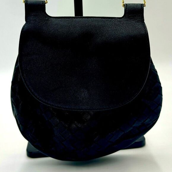 Auth Bottega Veneta Mini Black Leather belt bag Intreciatto add on strap - Picture 7 of 16